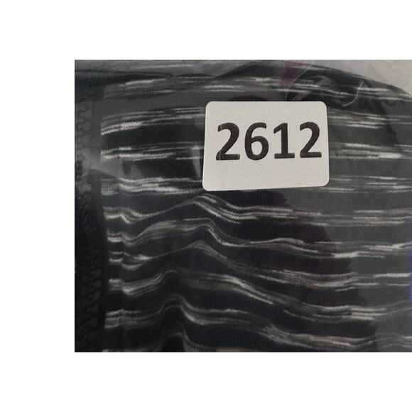 Zella Womens Small Full Zip Polyester Athletic Jacket Black White Stripe Pockets - Picture 6 of 6